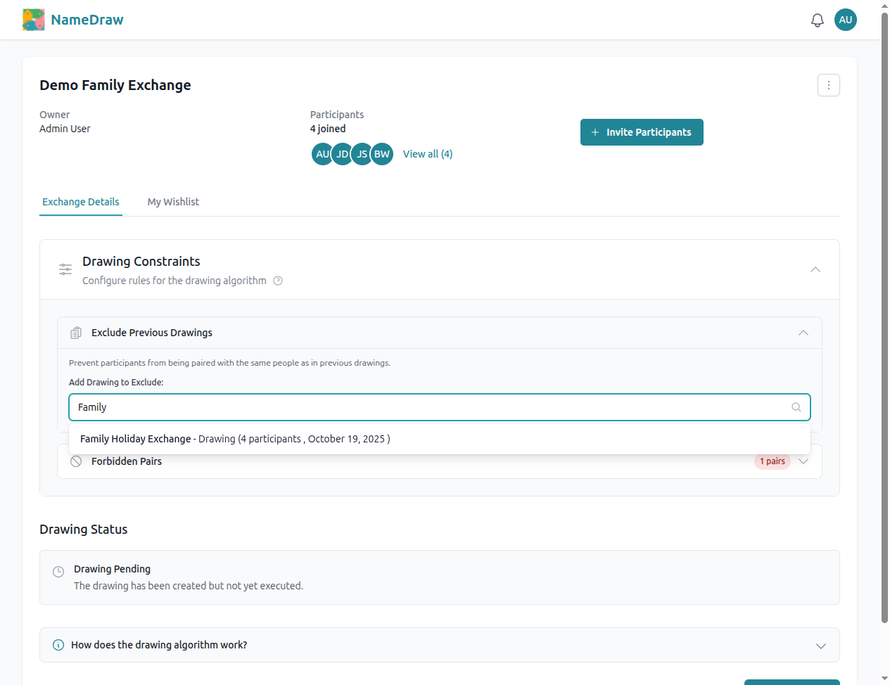 Searching for Previous Drawings